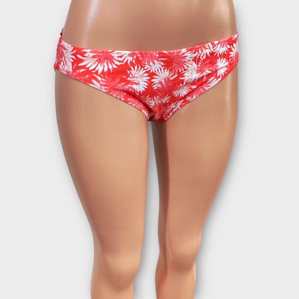 NWT Michael Kors Women's Tropical Print Bikini Bottom Sangria, Size Large